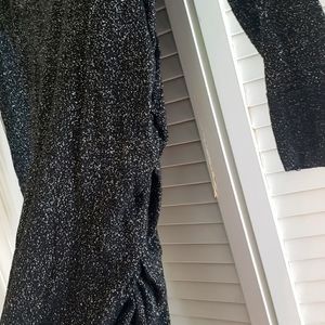 Old Navy Maternity Holiday Sparkle Glitter Black Ruched Sweater